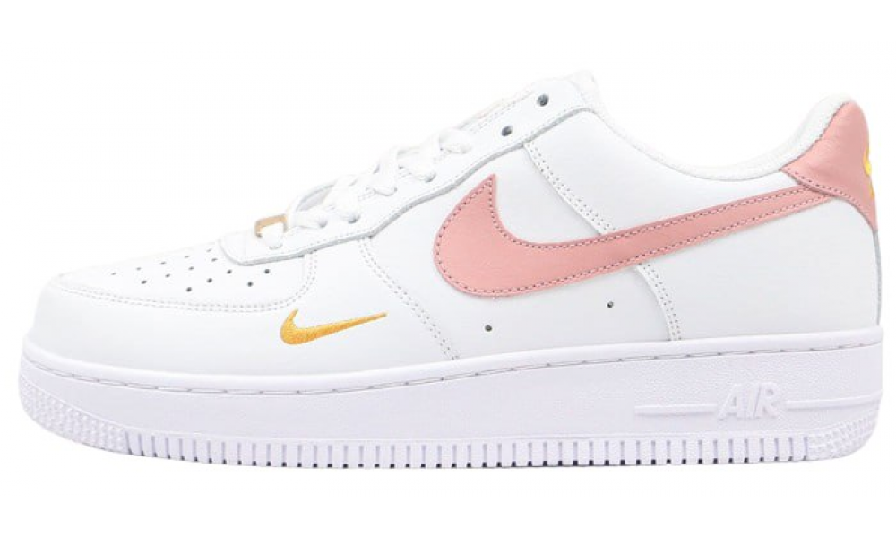 Pink and white air force ones low best sale